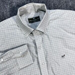 Southern Point Co. Shirt Mens Large White Black Plaid Long Sleeve Button Down